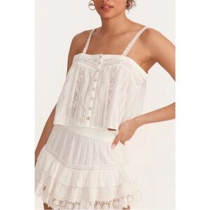 NWT LoveShackFancy Maitri Tank In True White